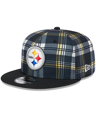 New Era Men's Black Pittsburgh Steelers 2024 Sideline Statement 9FIFTY Snapback Hat