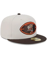 New Era Men's Stone/Brown Cleveland Browns 2024 Sideline Historic 59FIFTY Fitted Hat