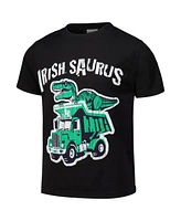 Comfortwash Big Boys and Girls Black Notre Dame Fighting Irish Dino Truck T-Shirt