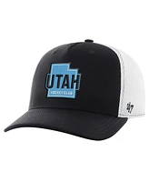 '47 Brand Men's Black Utah Hockey Team Flagon Mvp Spacer Adjustable Trucker Hat