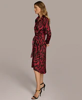 Donna Karan New York Women's Printed Tie-Waist Dress