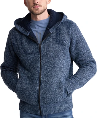 Men's Walmick Full-Zip Knit Hoodie with Sherpa Lining