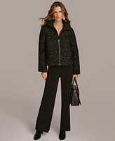 Donna Karan New York Women's Micro-Sequin Puffer Jacket