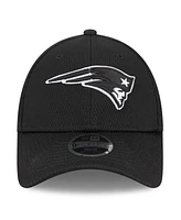 New Era Big Boys and Girls Black New England Patriots Main B-Dub 9FORTY Adjustable Hat