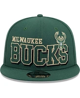 New Era Men's Hunter Green Milwaukee Bucks Gameday 9FIFTY Snapback Hat