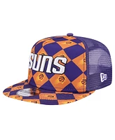 New Era Men's Purple Phoenix Suns Seeing Diamonds A-Frame Trucker 9FIFTY Snapback Hat