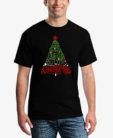 La Pop Art Men's Have Yourself a Merry Little Christmas Word T-Shirt