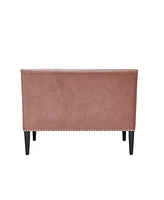 Inspired Home Malaya Velvet Back Bench