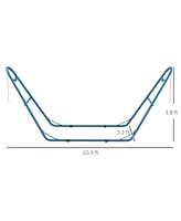 Adjustable Steel Hammock Stand for 9-14ft Hammocks in Blue
