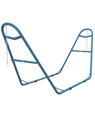 Simplie Fun Adjustable Steel Hammock Stand for 9-14ft Hammocks in Blue