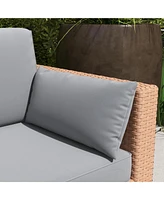 Streamdale Furniture Wicker Patio Sofa with Cushions