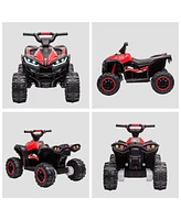 Streamdale Furniture Kids Electric Quad Atv: Music, Wear-Resistant Wheels