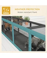 Streamdale Furniture Extendable Outdoor Cat Tunnel with Weather Protection