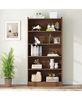 Tribesigns 78-inch Tall Bookcase, Modern 7-Tier White Library Bookshelf with Storage Shelves, Large Open Bookcases Wood Display Shelving Unit for Bedr