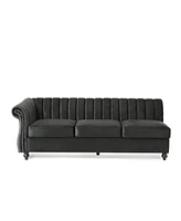 Streamdale Furniture Luxurious 7-Seater L-Shaped Velvet Sofa