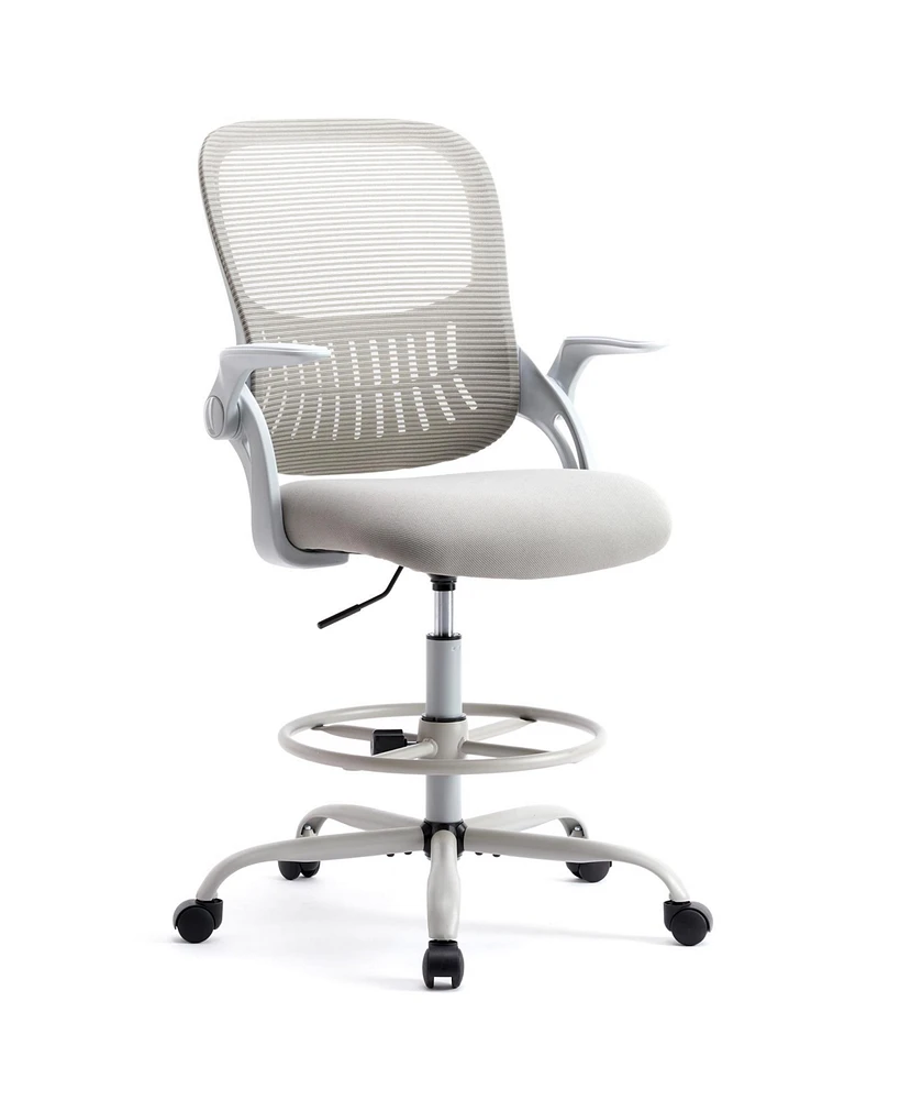 Streamdale Furniture Sweetcrispy Tall Office Chair with Flip-up Armrests