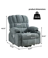 Streamdale Furniture Power Lift Recliner for Elderly with Heat, Massage, Usb Charging