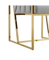 Inspired Home Maja Pu Leather Dining Chair With Arm