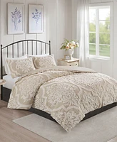 Madison Park Viola Damask 3-Pc. Comforter Set