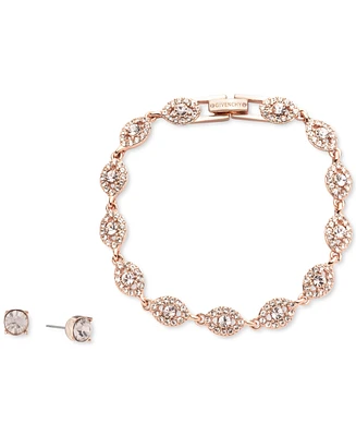 Givenchy 2-Pc. Set Stone & Crystal Link Bracelet Stud Earrings