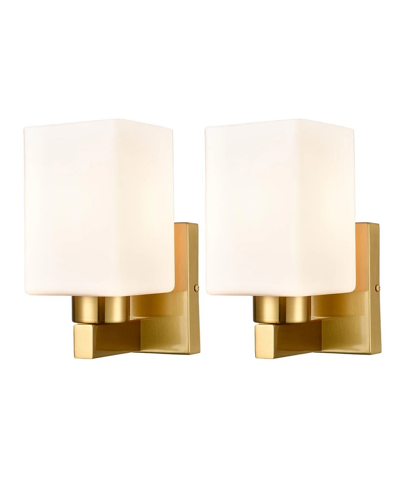 Moose 2-Pack Brass Wall Sconce Modern Bathroom Vanity Light