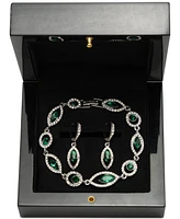 Givenchy Mixed-Cut Crystal Flex Bracelet & Drop Earrings Set