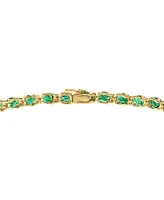 Effy Emerald (9-1/3 ct. t.w.) and Diamond (1/4 Tennis Bracelet 14k Gold (Also Available Brasilica by Sapphire)