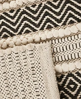 Ink+Ivy Asher Woven Texture Stripe Bath Rug