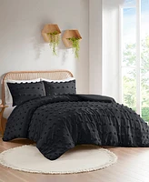 Intelligent Design Lucy Clip Jacquard 3-Piece Duvet Cover Set