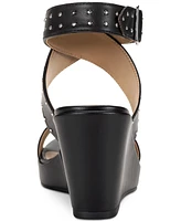 Sun + Stone Women's Emiee Studded Strappy Wedge Sandals, Created for Macy's