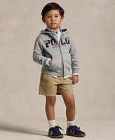 Polo Ralph Lauren Toddler and Little Boys Corduroy-Logo Fleece Full-Zip Hoodie