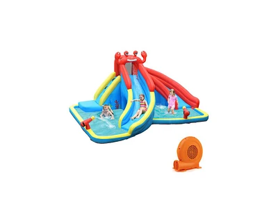 Vebreda Inflatable Water Slide Bounce House with Water Cannon with 680W Blower