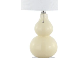 Jonathan Y Cora Classic Retro Glass Led Table Lamp with Usb Charging Port (Set of 2)