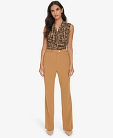 Calvin Klein Petite Mid Rise Straight Leg Pants