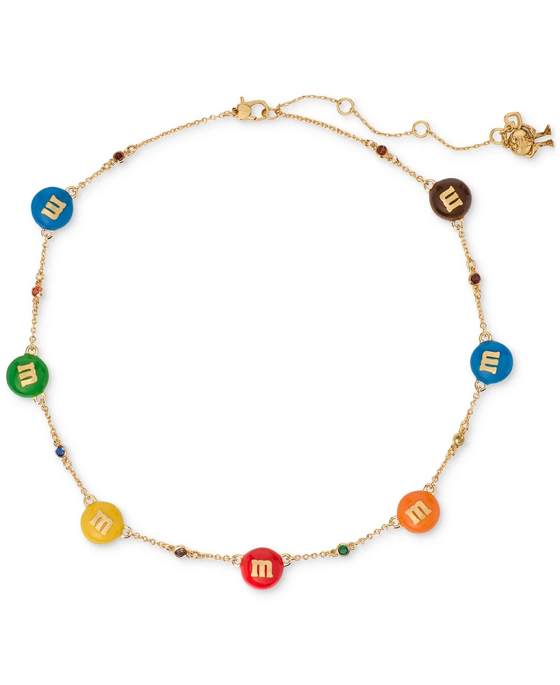 kate spade new york X M&M Rainbow Multi Single Strand Pendant Necklace, 16" + 3" extender