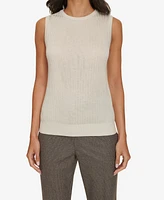 Calvin Klein Petite Crewneck Sleeveless Knit Top