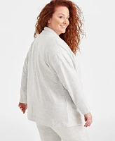 Style & Co Plus Yummy Fleece Cardigan, Created for Macy's