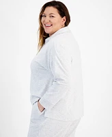 Style & Co Plus Johnny-Collar Long-Sleeve Top, Created for Macy's