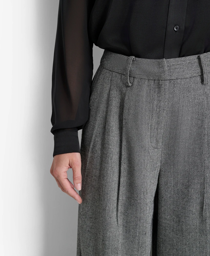 Dkny Women's High-Rise Wide-Leg Pants