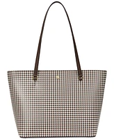 Lauren Ralph Lauren Plaid Medium Karly Tote Bag