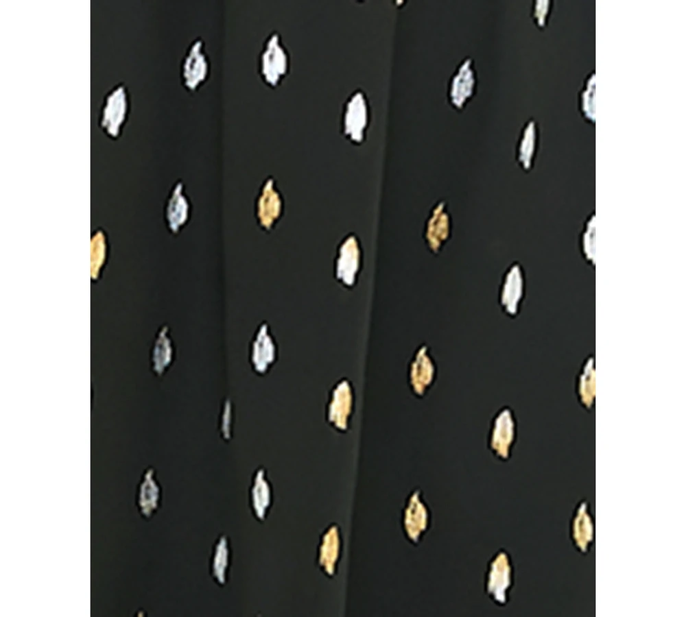 Trixxi Juniors' V-Neck Long-Sleeve Fit & Flare Dress