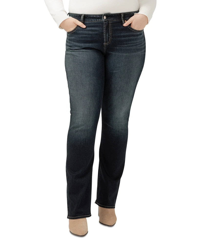 Silver Jeans Co. Plus Elyse Mid-Rise Comfort-Fit Slim Bootcut