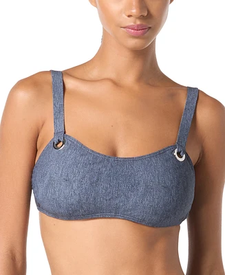 Michael Michael Kors Women's Grommet Scoop Neck Bikini Top