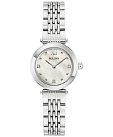 Bulova Women's Diamond Accent Stainless Steel Bracelet Watch 25mm