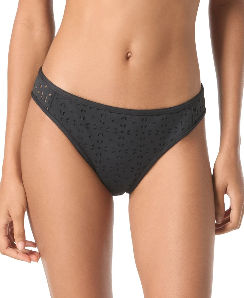 Michael Kors Women's Laser Cut Hipster Bikini Bottoms