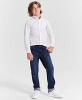 Tommy Hilfiger Big Boys Front Pocket Pinpoint Oxford Shirt