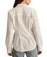 Lucky Brand Women's Cotton Peplum Shirt