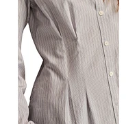 Lucky Brand Women's Striped Peplum Shirt