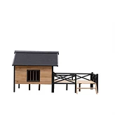 Premium Wooden Dog Kennel with Porch