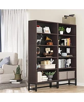 Tribesigns Tall Bookcase and Bookshelf, 70.8” Large Bookcases Organizer with 5-Tier Storage Shelves, Heavy Duty Free-Standing Library Bookshelf
